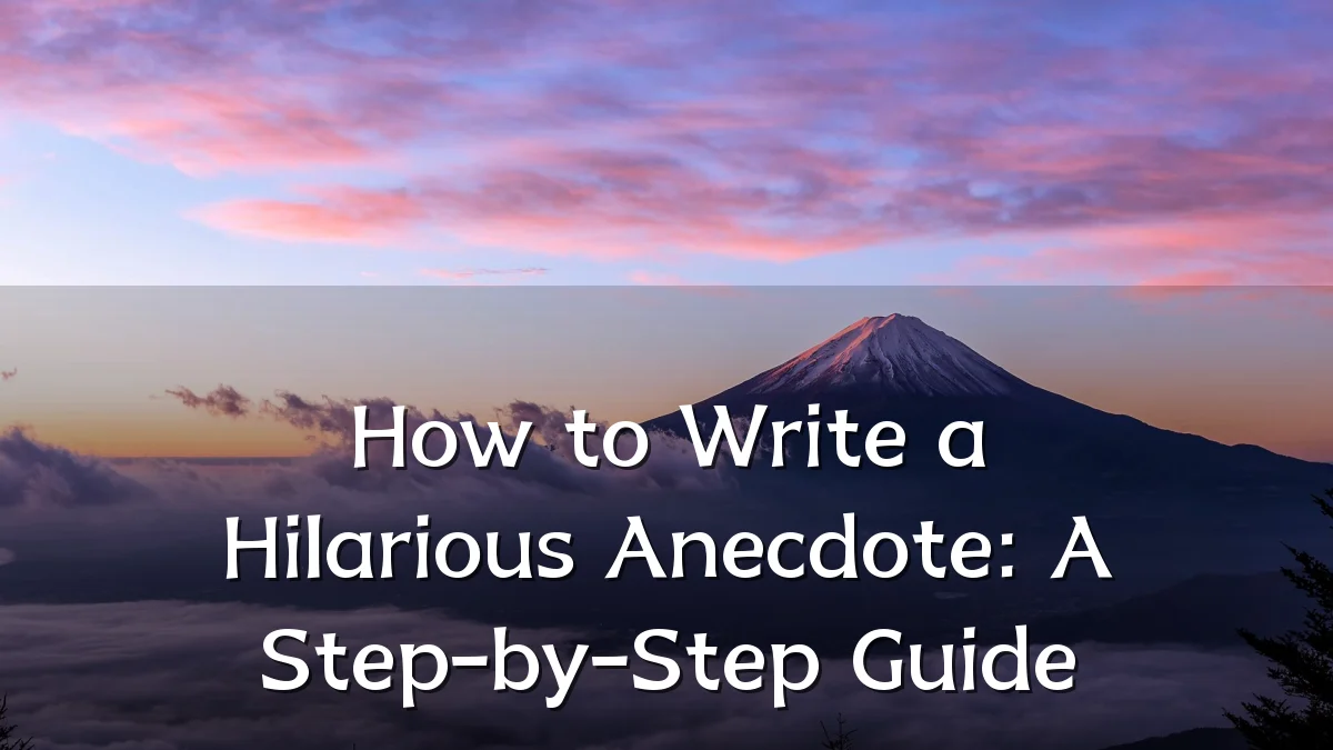 How to Write a Hilarious Anecdote: A Step-by-Step Guide
