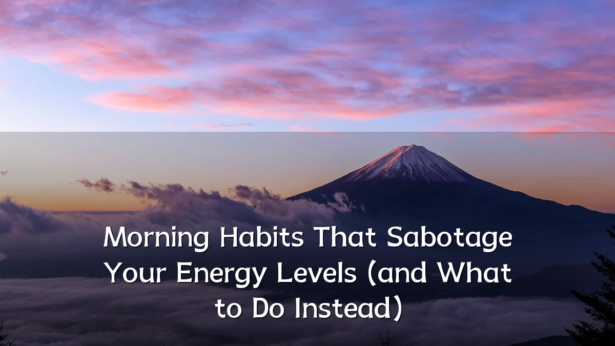 Morning Habits That Sabotage Your Energy Levels (and What to Do Instead)
