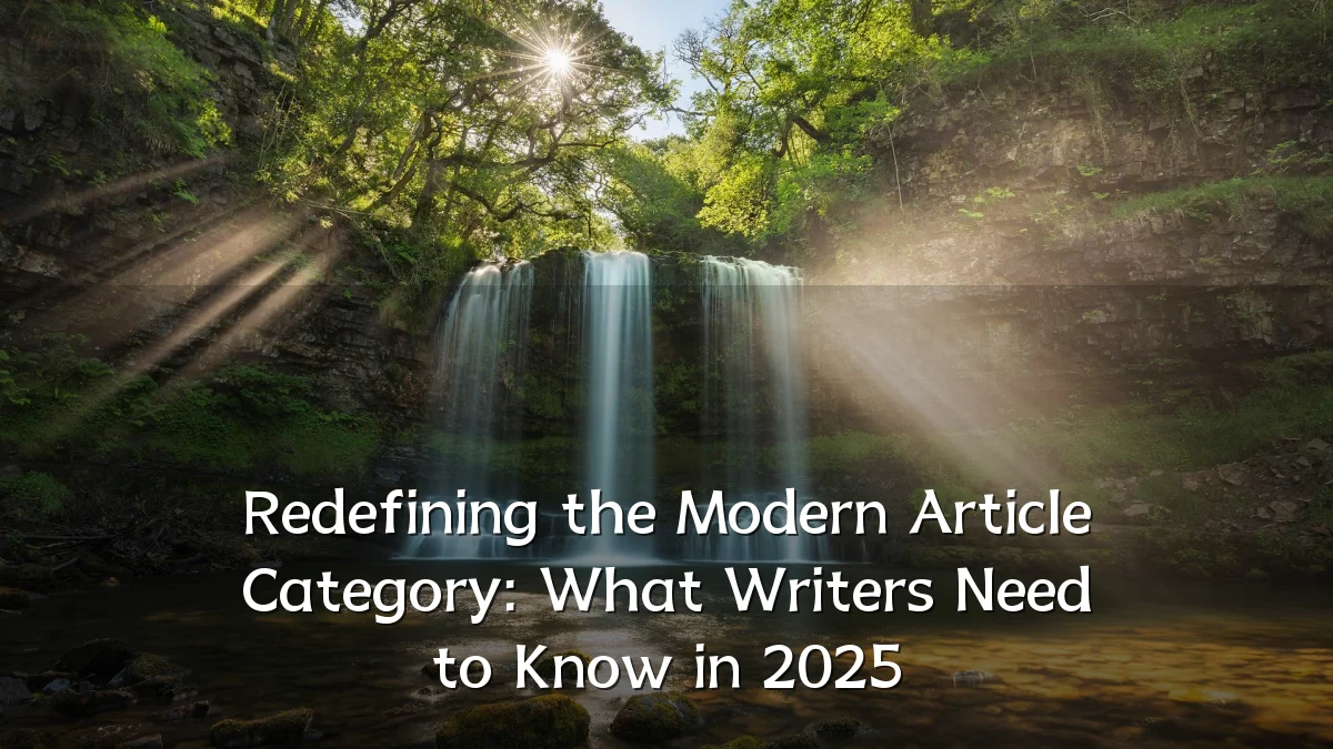 Redefining the Modern Article Category: What Writers Need to Know in 2025