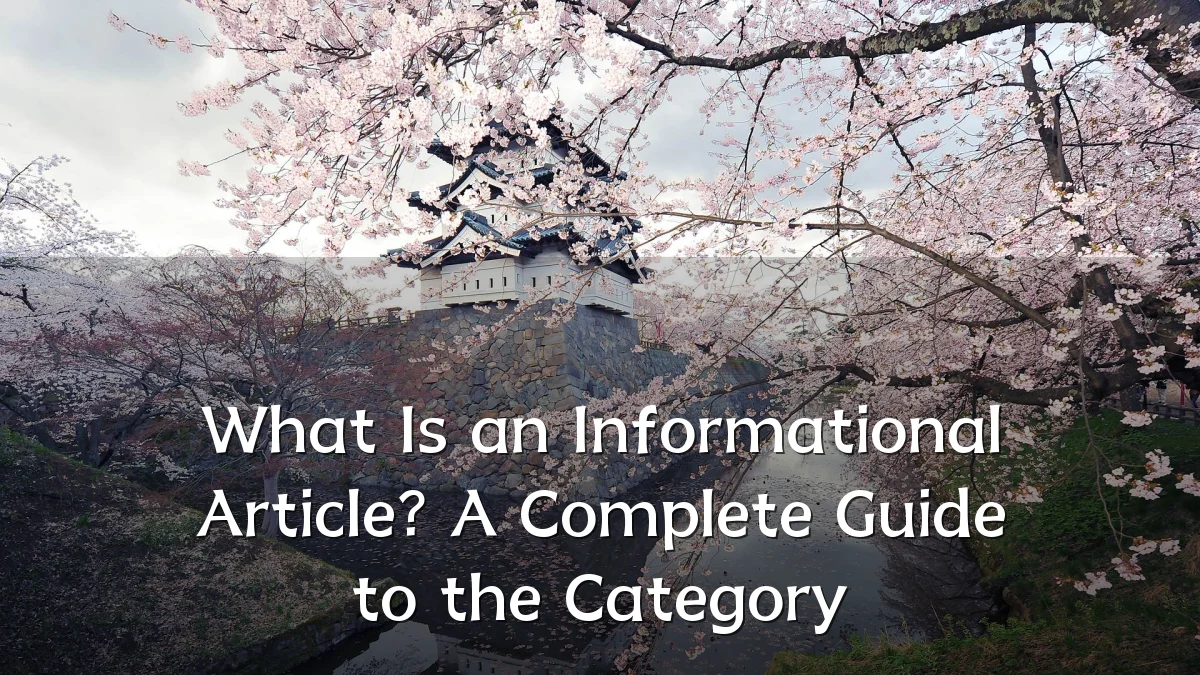 What Is an Informational Article? A Complete Guide to the Category