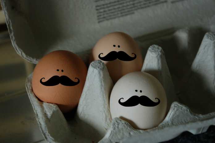 Mustache Eggs