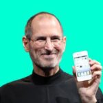 steve jobs holding iphone 4 feature teal