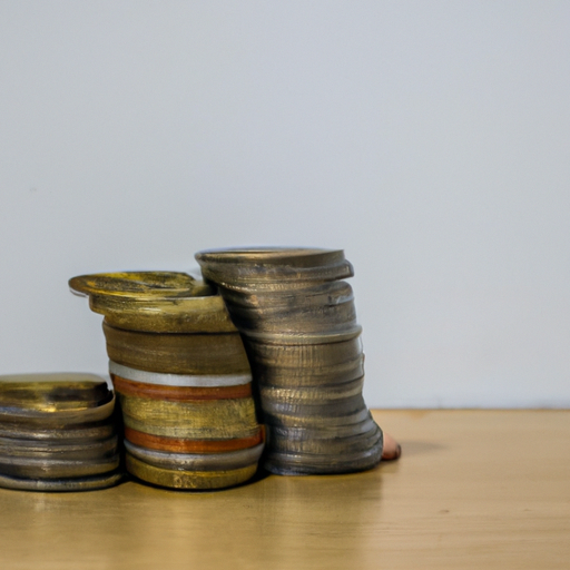 some money placed on a table