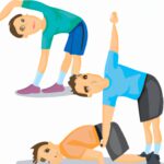 three men fitness exercises